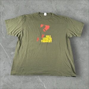 Vintage Full Length Tragedy Shirt‎ Mens 2X Green Band Hardcore Metal Emo RARE